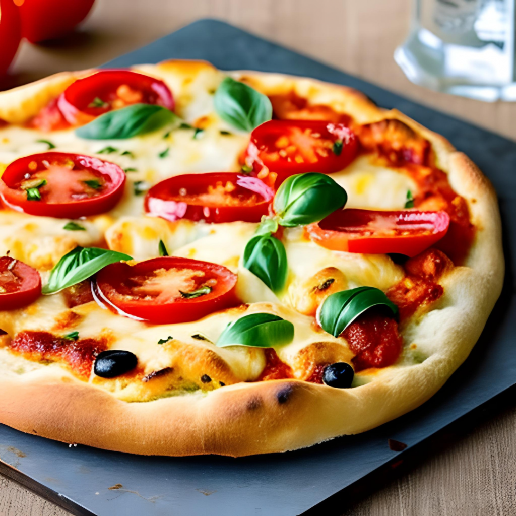 FOCACCIA PIZZA mit Mozzarella, Rosmarin, Knoblauch, Olivenöl